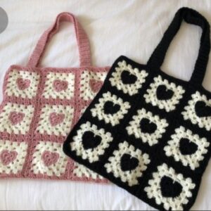 Heart Shape Crochet Bag - SMA80 - 202